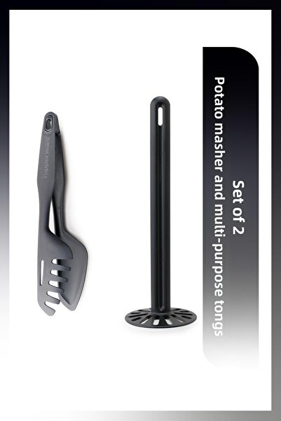 Tupperware Potato Masher and Multi-Purpose Tongs Set of 2