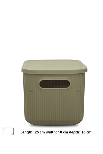 HOMİNG Green Color Homing Soft 6.2Lt Organizer Box with Lid - Multi-Purpose