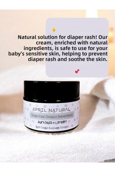April Natural Natural Diaper Rash Cream, Diaper Rash Cream for Babies, Diaper Rash Prevention Cream, Diaper Rash Cream, Diaper Rash Ointment