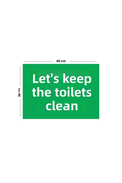 Lucena Keep Metal Toilets Clean 30 cm X 40 cm A3 Size Warning Sign Directiona...