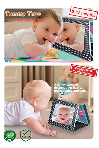 Diytoy Tummy Time Mirrored Intelligence Cards - Educational Cards