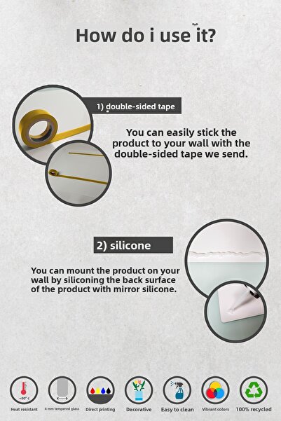 Decorita Glass Stove Back Protector| Solid Color - White| 49,5cm X 76cm