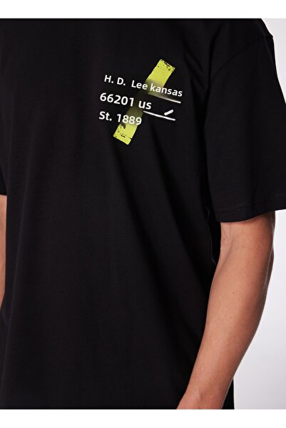 Lee Loose Fit Relaxed Cut Crew Neck 100% Cotton Black T-Shirt