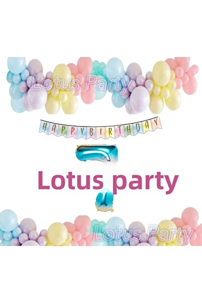 LOTUS PARTY مجموعة بالونات عيد ميلاد مكونة من 7 سنوات من Rainbow Concept، بال...