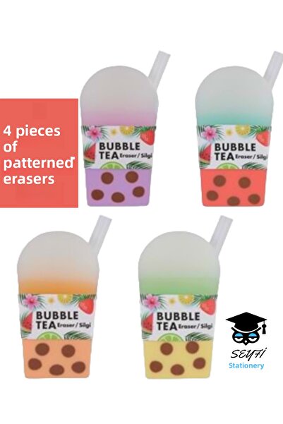 SEYFİKİRTASİYE 4 bucăți de șters cu model Bubble Tea - Producție internă