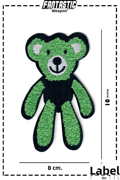 FANTASTIC ARMA Pluș țesut Arma, colegiu, pumn, urs, model de urs lung, care se lipsește cu fierul de călcat