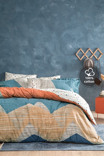 Yataş Aden Double Ranforce Duvet Cover Set - Navy Blue