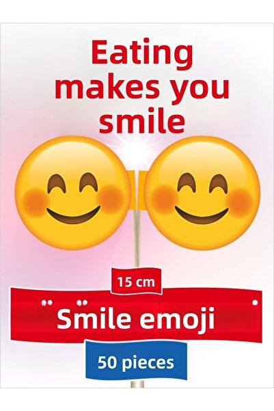 Home 15 سم، 10 قطع - أشكال أعواد الأسنان على شكل وردية مبتسمة، وعلم مبتسم