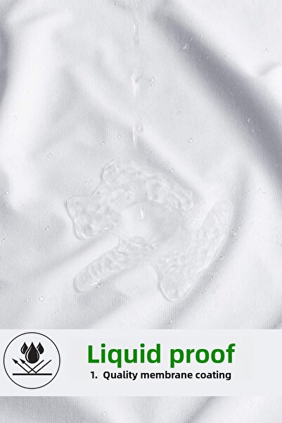 SUVAY Water Liquid Proof Pillow Mattresses Cotton Zippered Anti-Sweat Pillow Protective Cover