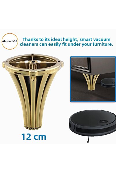 Badem10 (4 Pcs) Istanbul 12 cm Gold Gold Furniture Sofa Armchair Tv Unit Console Leg Foot Feet