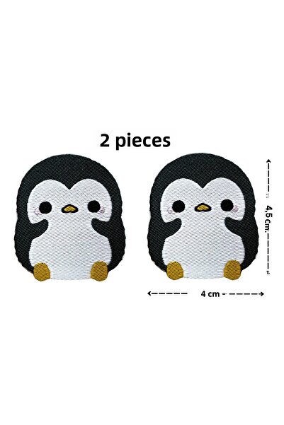 Megas Etiket Iron-On Pinguin Woven Crest/Patch