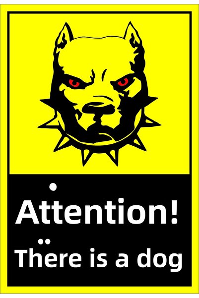 ALFA REKLAM AJANSI Caution Dog Present Sign (24X35Cm Composite Material)