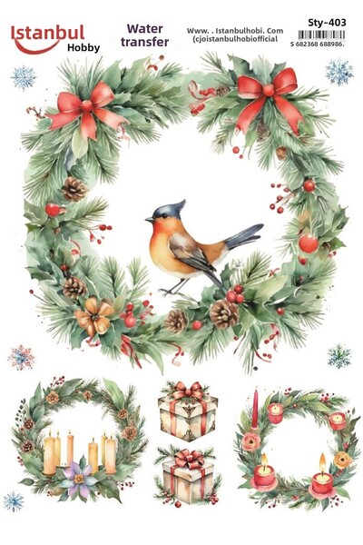 İstanbul Hobi نقل مائي للعام الجديد 25x35 سم STY403