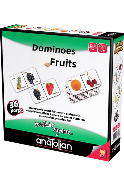 Anatolian Puzzle 36 Piece Domino Fruits Set - Code: 7402