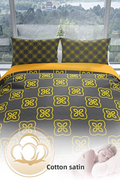 PerlaSera Σετ Παπλωματοθήκη Μωσαϊκό 3d Βαμβακερό Σατέν Διπλό