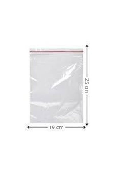 kilitlipaket حقيبة زيبلوك - حقيبة زيبلوك 19x25 سم (100 قطعة)