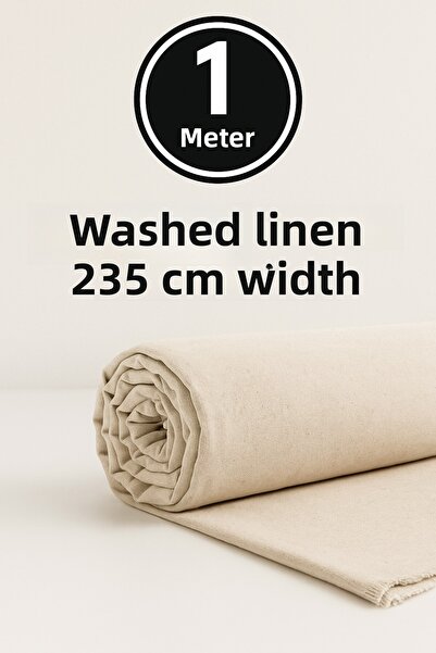 Morlay Πλυμένο Ακατέργαστο Φυσικό Λινό Ύφασμα - 235 cm Πλάτος - Βιολογικό - Φυσικό - Πρόσκρουση - Ράψιμο - Υφασμάτινο Ταπετσαρίας