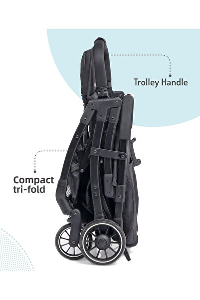 Bonfino Bonfino Aero Lite Baby Cruiser Stroller with 5-Point Safety Harness - Black