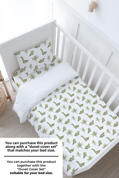 Tuğba Kuğu Set cearșafuri pentru copii - Seria Iconic - Dinozauri verzi