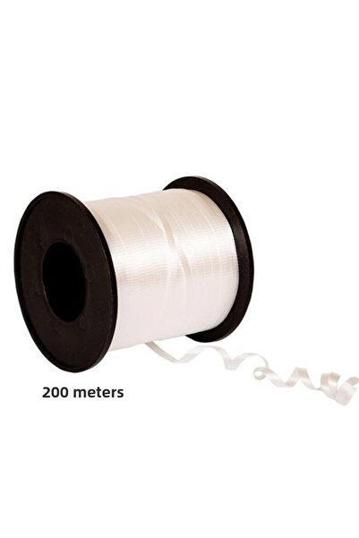 rabant 8 mm White Flat Raffia Strip - 200 m
