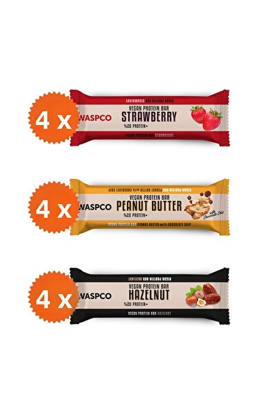 Waspco قالب بروتين نباتي علبة مختلطة 40 جم × 12 قطعة (3 أنواع)