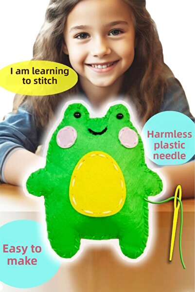 Kabajur مجموعة خياطة لعبة اللباد اللطيفة - مطور الضفدع