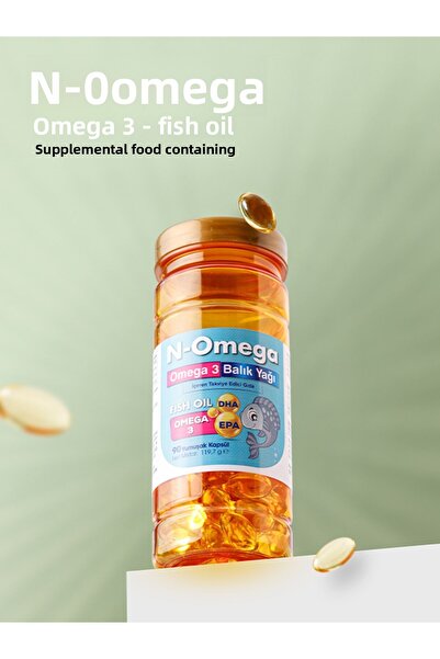 n-omega زيت السمك أوميغا 3 90 كبسولة - مكمل غذائي يحتوي على DHA وEPA، ودعم صح...