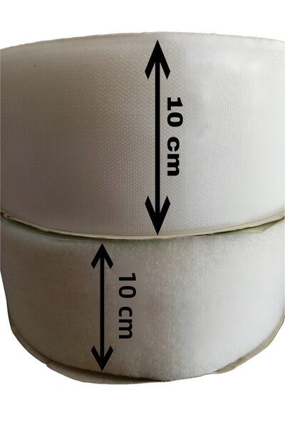 efmues Bandă velcro 10 cm Lățime culoare albă rochie cu două fețe velcro 1 metru