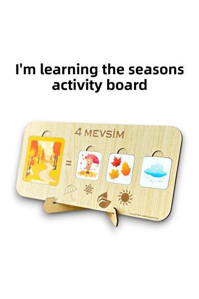 Bellacasa مجموعة البحث عن المواسم الخشبية - لعبة تعليمية ومونتيسوري