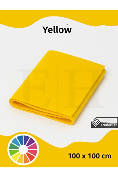 EUROLUXE لباد رقيق متري اللون أصفر بطول 1 متر - لباد للأنشطة