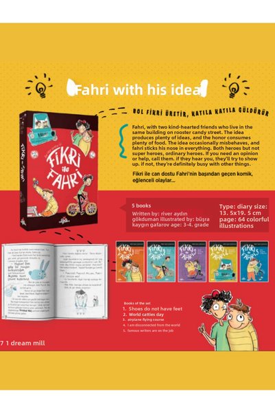 Düş Değirmeni FİKRİ İLE FAHRİ DİZİSİ - 5 KİTAP SET كتاب لقراءة الملاحظات الخا...