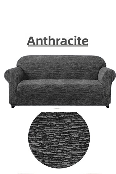 FurkanTicaret مجموعة من 3 أغطية مقاعد منسوجة من قماش الجاكار - أغطية أريكة/أر...