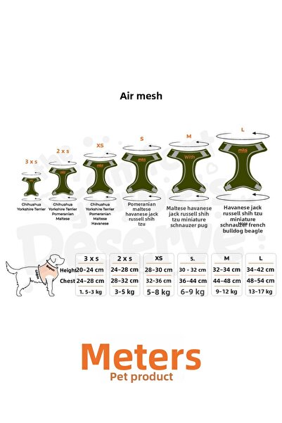Mita Air Mesh Cat Dog Chest Collar Double Reflective, Anti-Sweat Collar