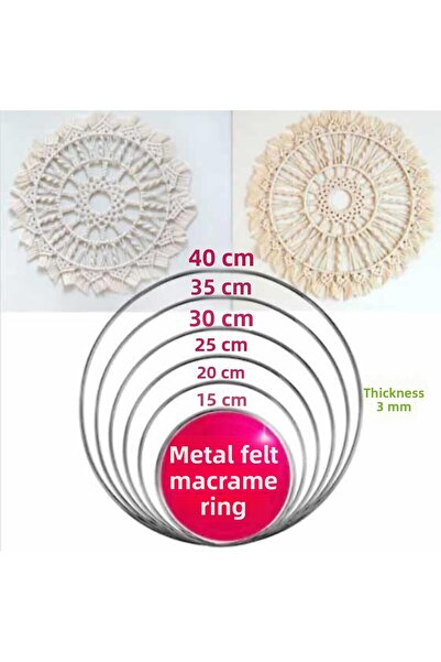 orhanucuzluk Dream Catcher Macrame Ring Metal 6 Size