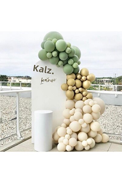 Kalisan مجموعة سلسلة بالونات رمل البحر الخضراء الشتوية