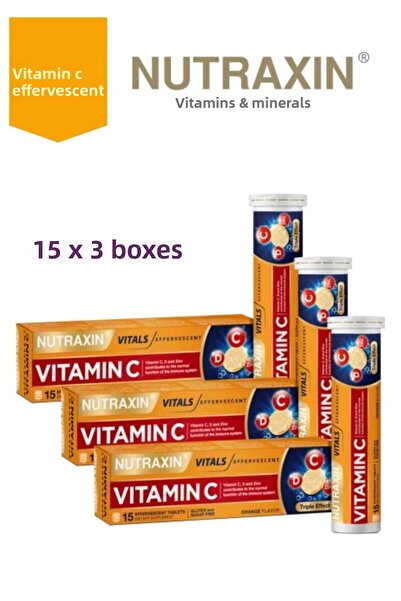 Nutraxin إفيرفيسان - فيتامين سي-دي-زنك 15 قرص 3 قطع