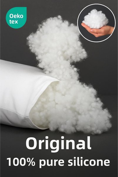 Yamesa 100% Pure Silicone 1000Gr Silicone Fiber Filler – for Pillows, Throw Pillows, Quilts and Toy Filling