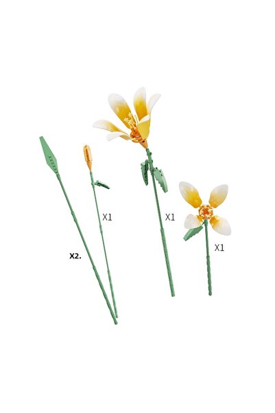 hak-iş oyuncak Orange Lily Lego Building Toy