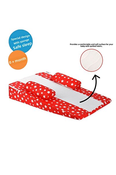 TOKKO Orthopedic Washable Baby Reflux Mattress - Gas Relief, Red