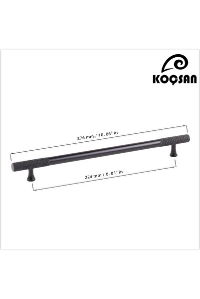 KOÇSAN Apex Black 224 Mm Mâner Luxury Country Bucătărie Mobilier Dulap Sertar Mâner