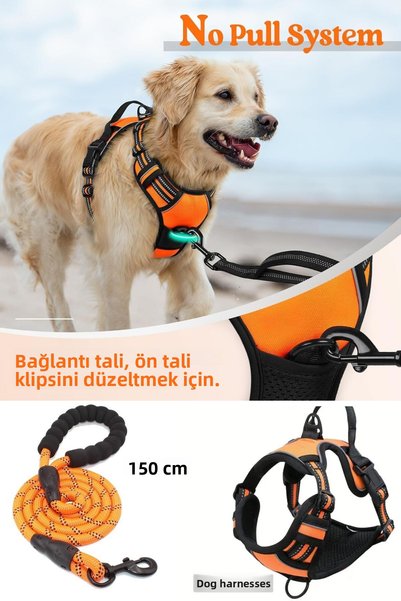 ESPAW Reflective dog leash and training collar set for medium and large breeds - perfect for walking and training
