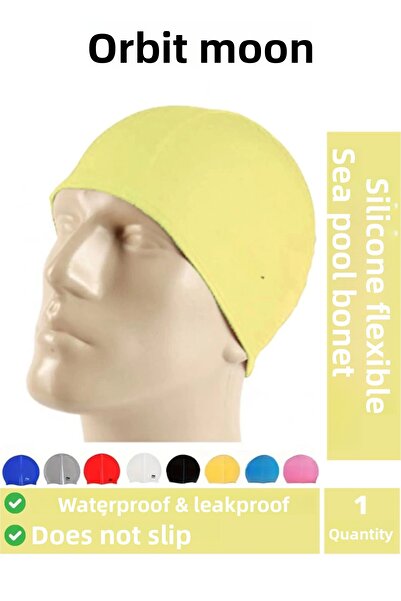 Orbitmoon Seria Premium Cască de înot elastică din silicon, impermeabilă, rez...