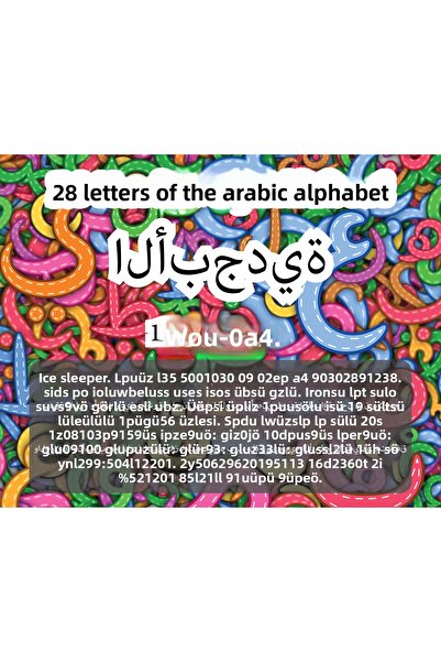 cakaybu Set de autocolante cu model de alfabet