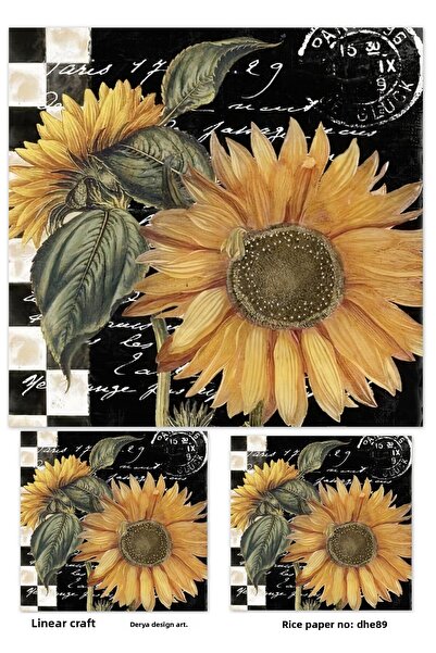 LİNEART Brass Patterned Lineart Decopage Paper - Dhe89