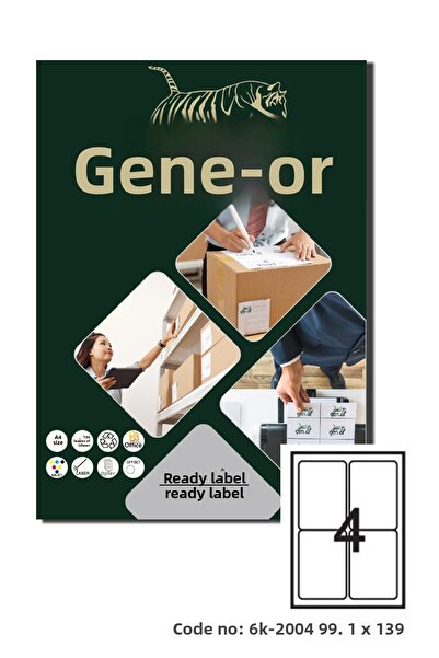 Gen-Of Gk-2004 Laser Label 99.10x139 100 Sheets (400 Labels)