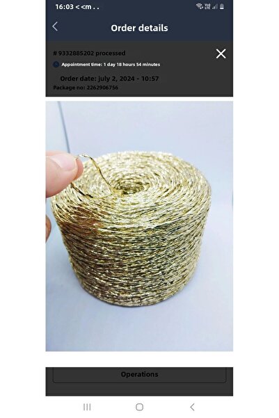 Handmade 250 de grame de ață de aur pentru tricotat