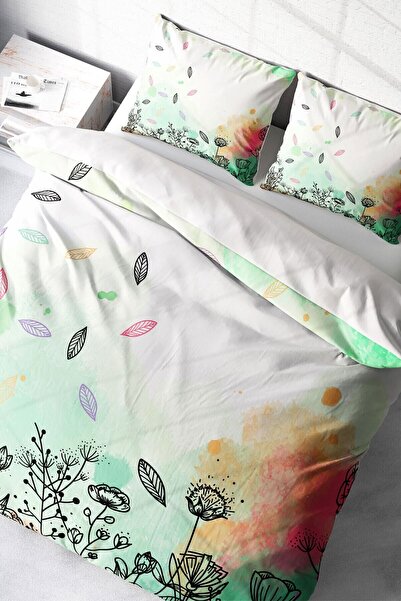 MonoHome Fantastic Leaves King Size Double Duvet Cover Set - 220X240Cm