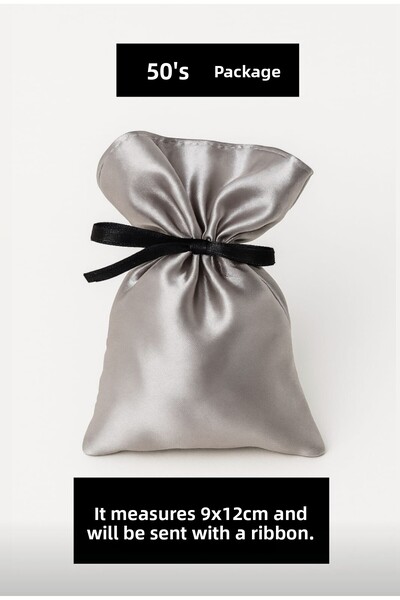 ALASEREN حقيبة قماش ساتان مقاس 9×12 سم، عبوة من 50 قطعة، حفل زفاف، خطوبة، مجو...