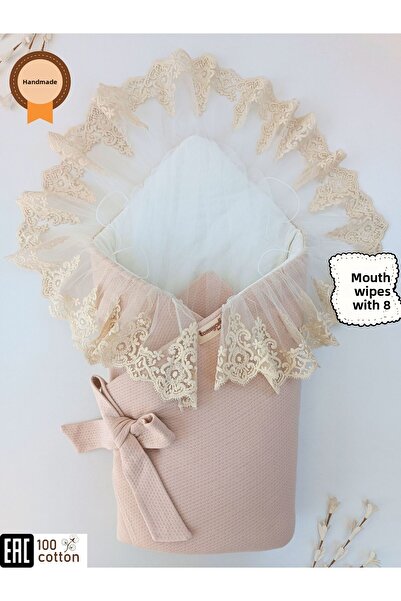 Tomuycuk Lacy Baby Blanket 100% Cotton Natural Organic Sleeping Swaddle Gift Newborn Mevlütlük