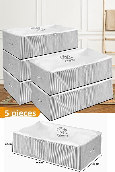 Serstil 5 bucăți - Depozit cu dungi gri sub bazin Mega Size 74 x 46 x 22 cm